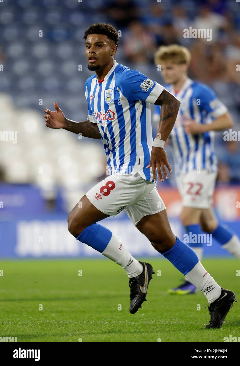 Huddersfield Town's Tino Anjorin during the Carabao Cup, first round match at the John Smith's Stadium, Huddersfield. Picture date: Tuesday August 9, 2022. Stock Photo