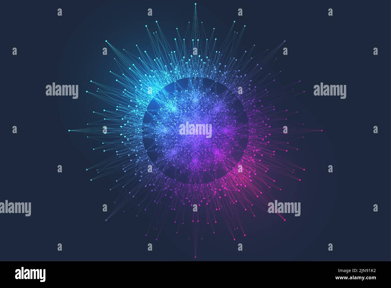 Quantum computing concept. Deep learning artificial intelligence. Big ...