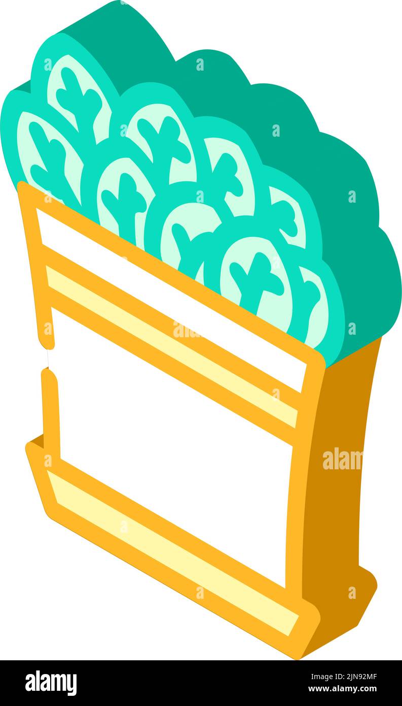 home growing spinach isometric icon vector illustration Stock Vector ...