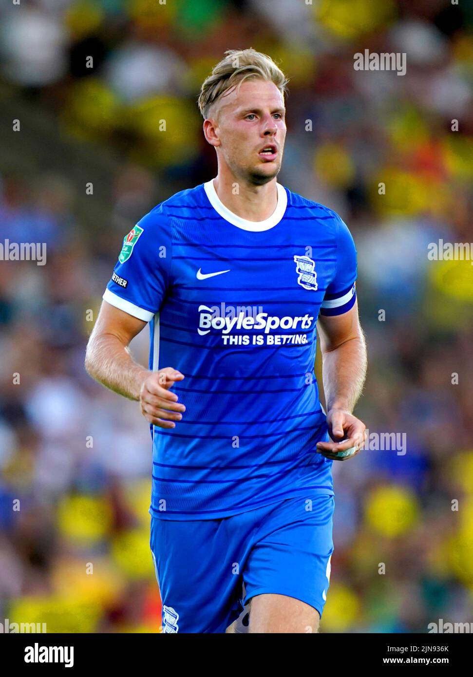 Birmingham City's Marc Roberts during the Carabao Cup, first round match at Carrow Road, Norwich. Picture date: Tuesday August 9, 2022. Stock Photo
