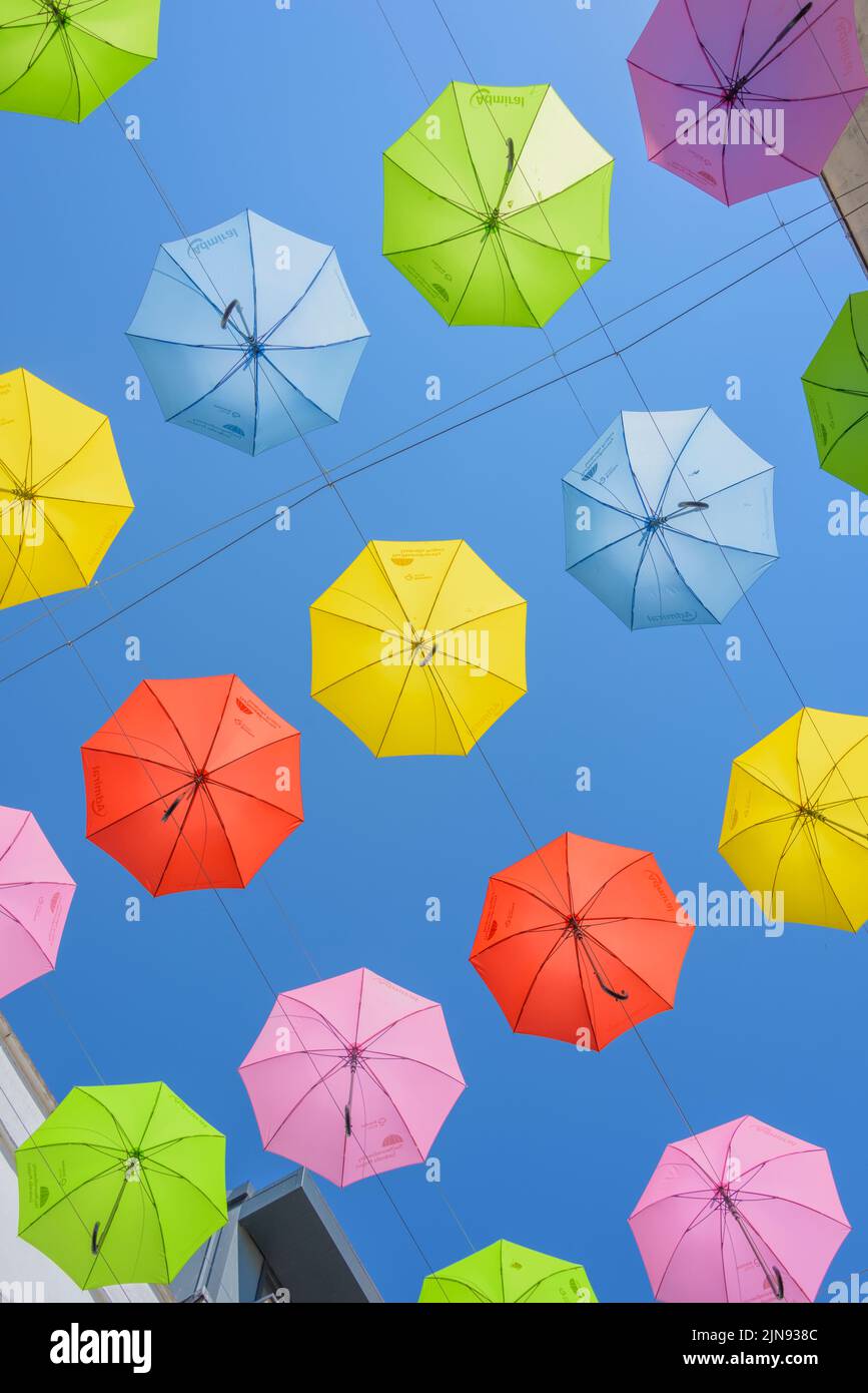 Nuerodiversity Umbrella Project Church St Cardiff. Credit Phillip