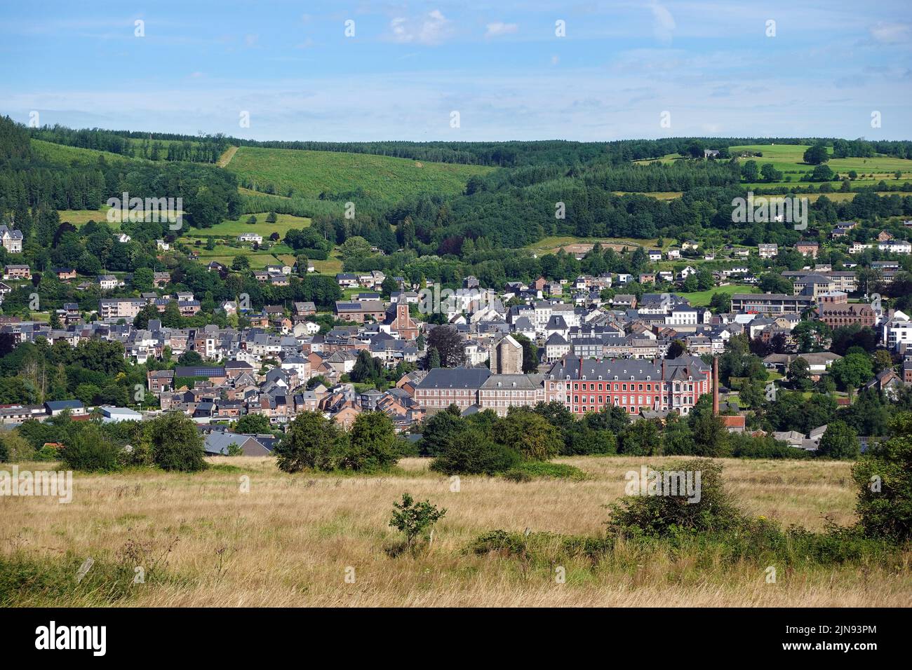 View at the Town of Stavelot Stock Photo