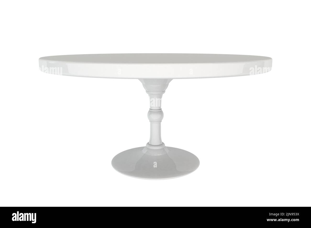 Empty cake stand isolated on a white background. 3d rendering Stock Photo