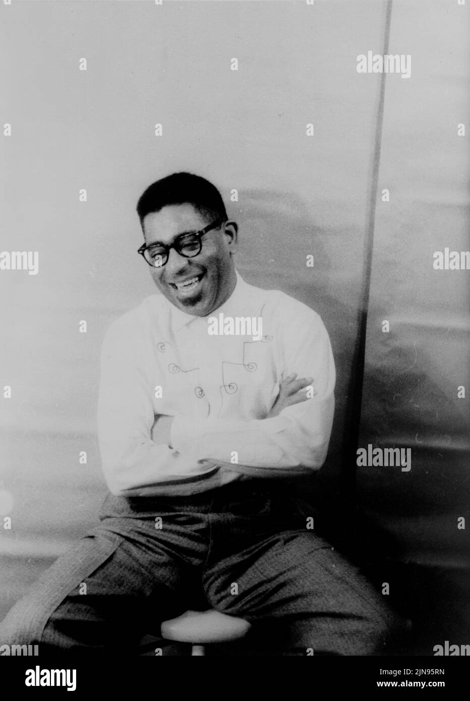 USA -- 02 Dec 1955 -- Portrait of the jazz musician Dizzy Gillespie ( John Birks 1917-1993 ) -- Picture by Carl van Vechten/Atlas Photo Archive Stock Photo