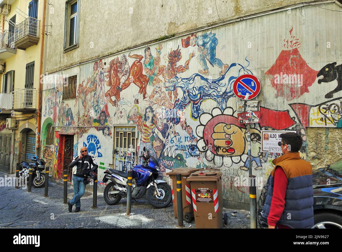 Wall mural graffiti, Naples, Campania, Italy, Europe Stock Photo Alamy