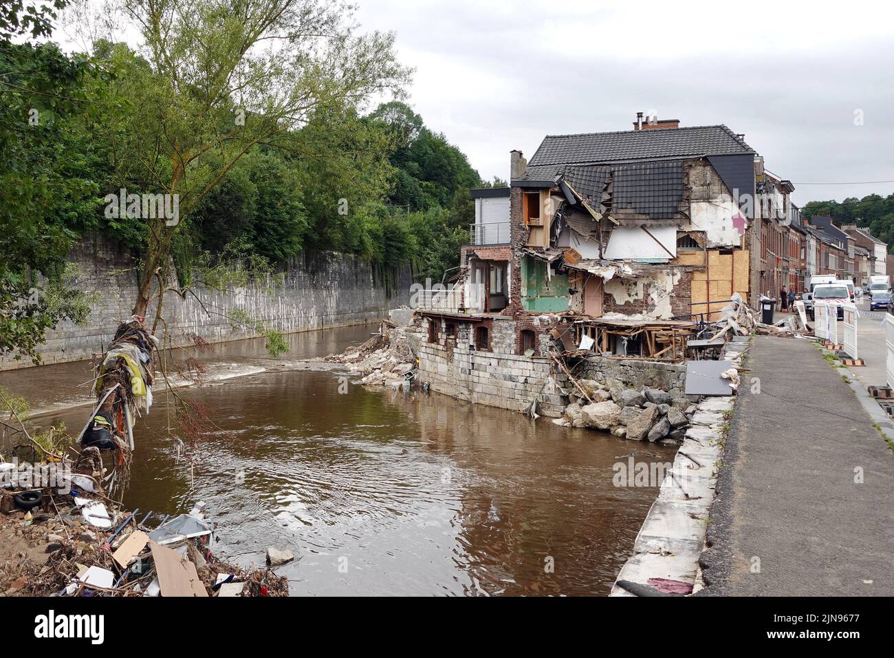 Damage from the flood Stock Photo