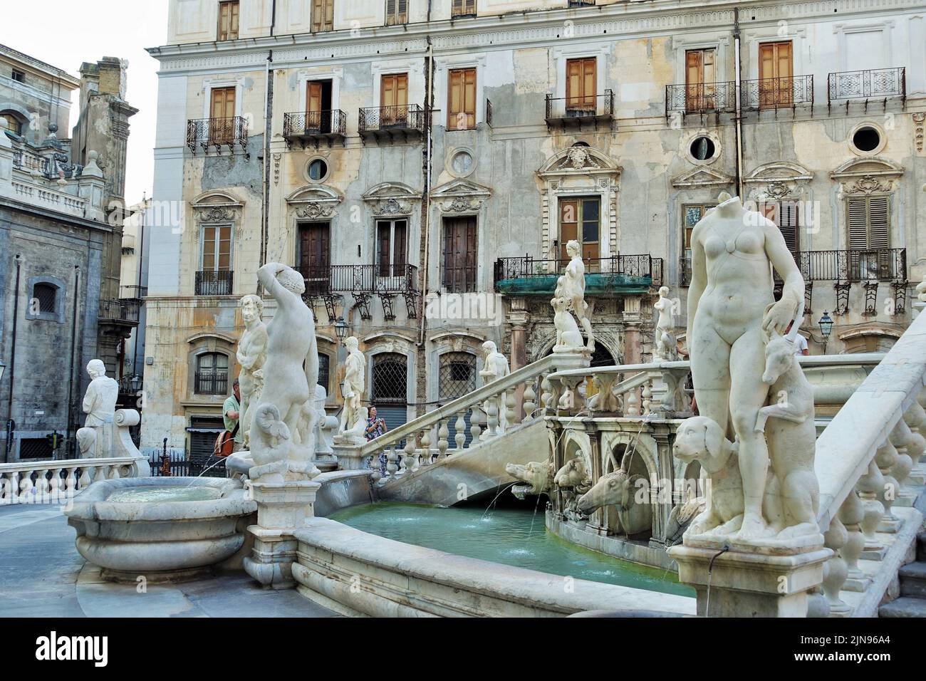 Praetorian Fountain, Fontana Pretoria, Palermo, Sicily, Italy, Europe Stock Photo