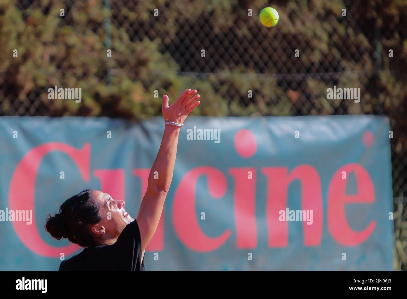 Martina Trevisan during the training at Palermo Ladies Open 2022. Stock Photo