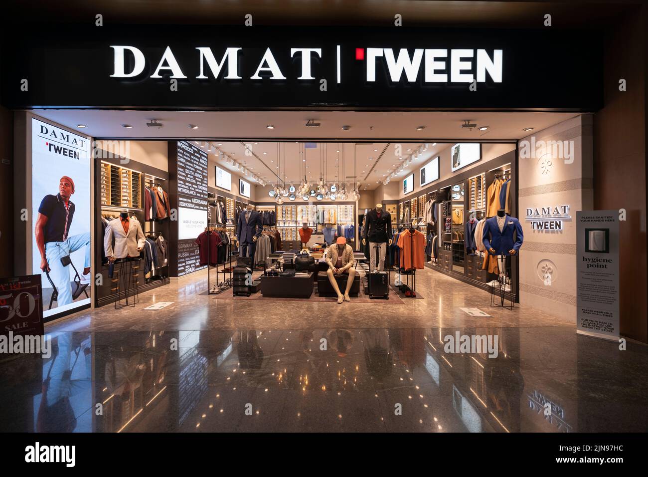 An inside shot of a modern Istanbul Airport with architecture