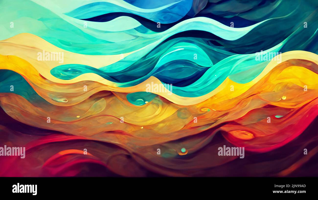 3D illustration abstract design made of colorful forms on the subject ...