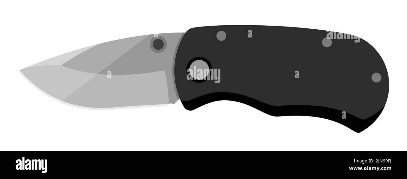 Jackknife knife. Cute jackknife knife isolated on white background