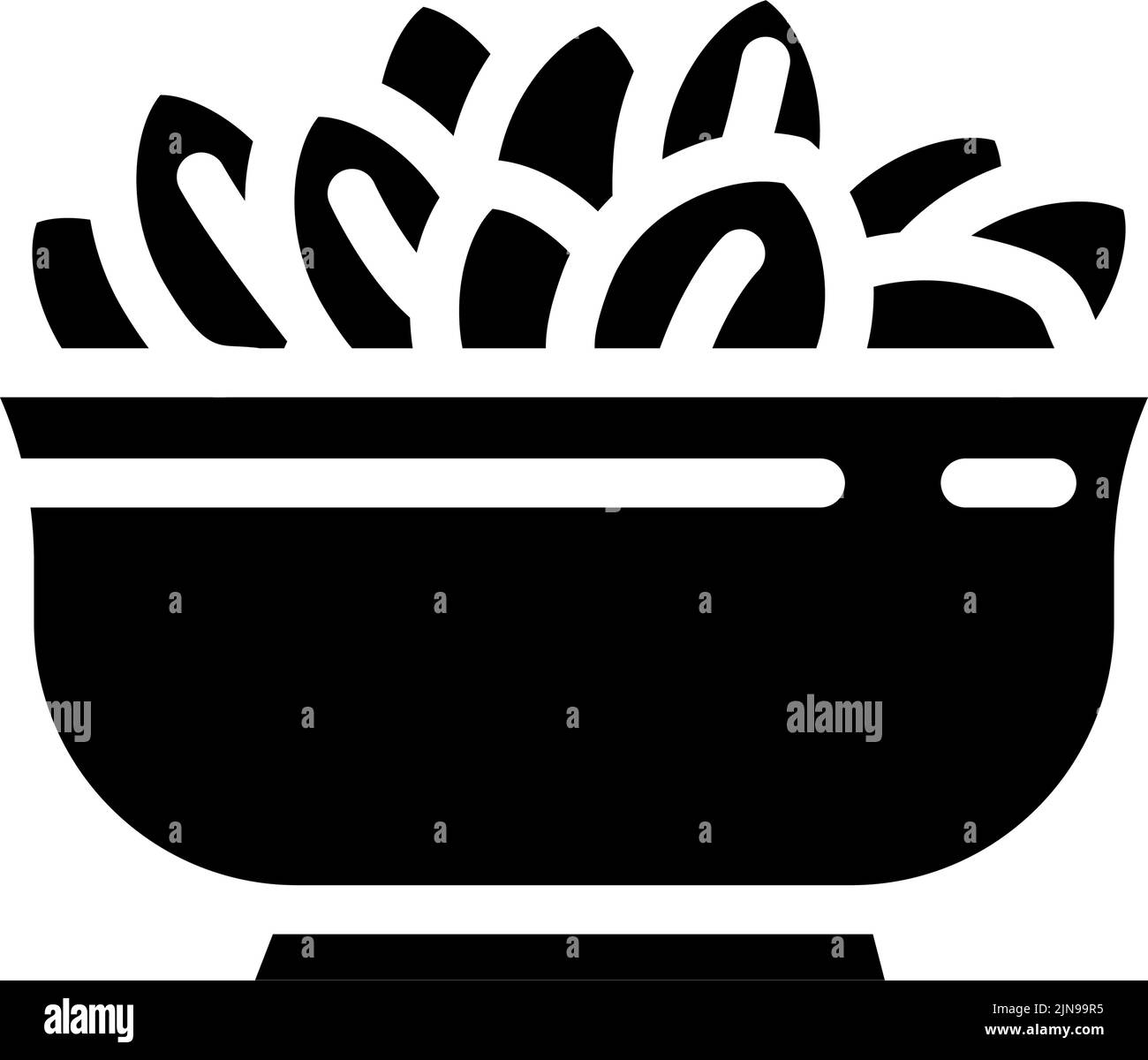 bowl spinach glyph icon vector illustration Stock Vector Image & Art ...
