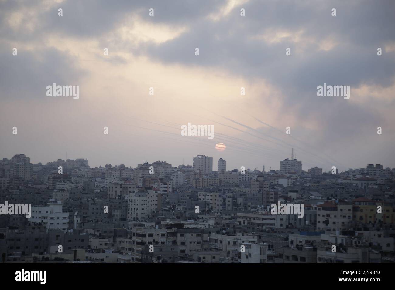 Gaza City from the rooftop of a residential building Stock Photo - Alamy