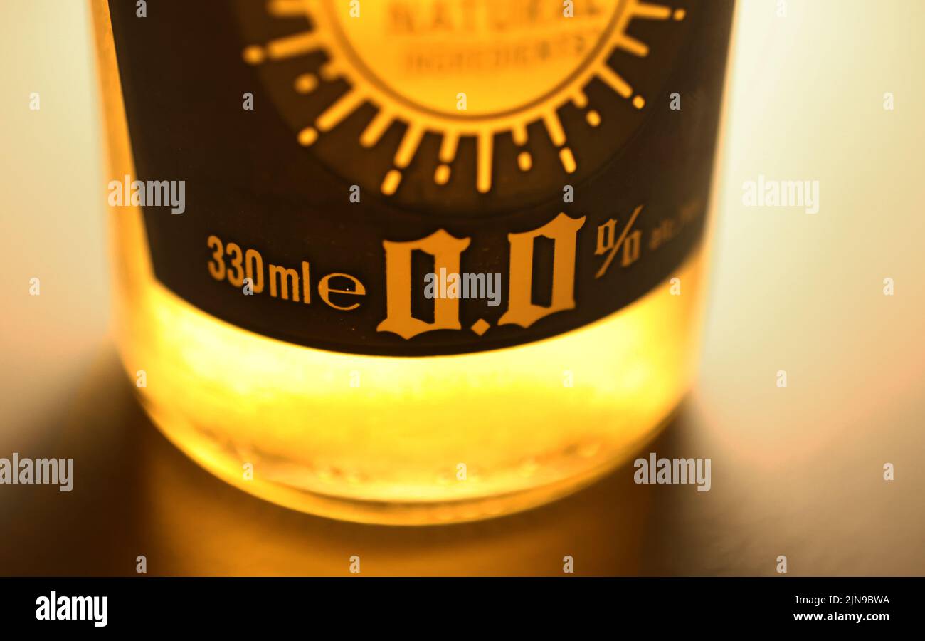 Nonalcoholic beer from Corona cero. Corona is a brand of beer produced