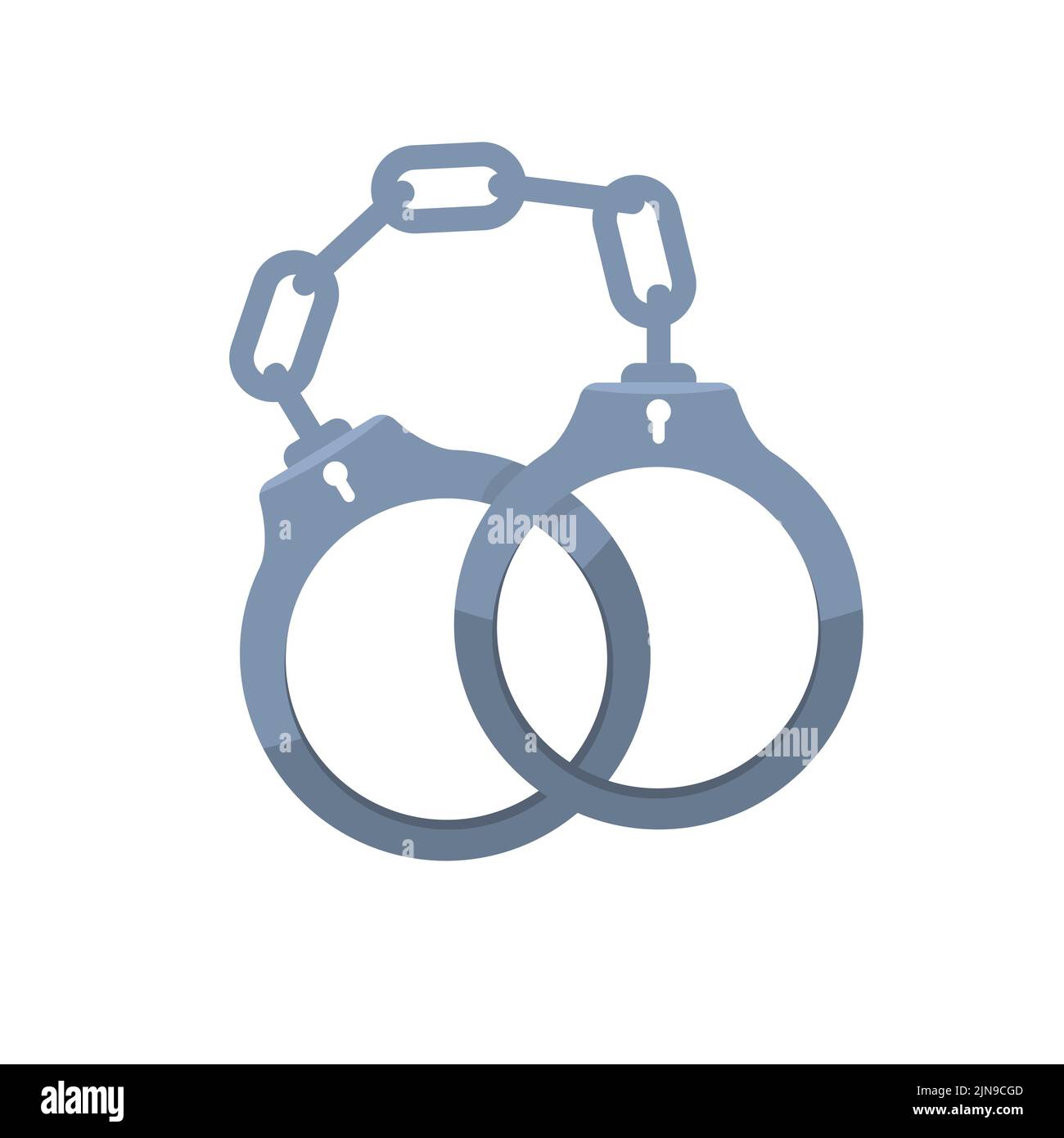 Handcuff icon or symbol for your design. Stock Vector