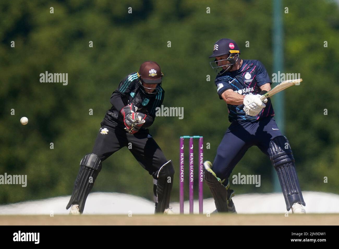 Middlesex's Peter Malan during Royal London One-Day Cup Group A match at Radlett Cricket Club, Hertfordshire. Picture date: Wednesday August 10, 2022. Stock Photo