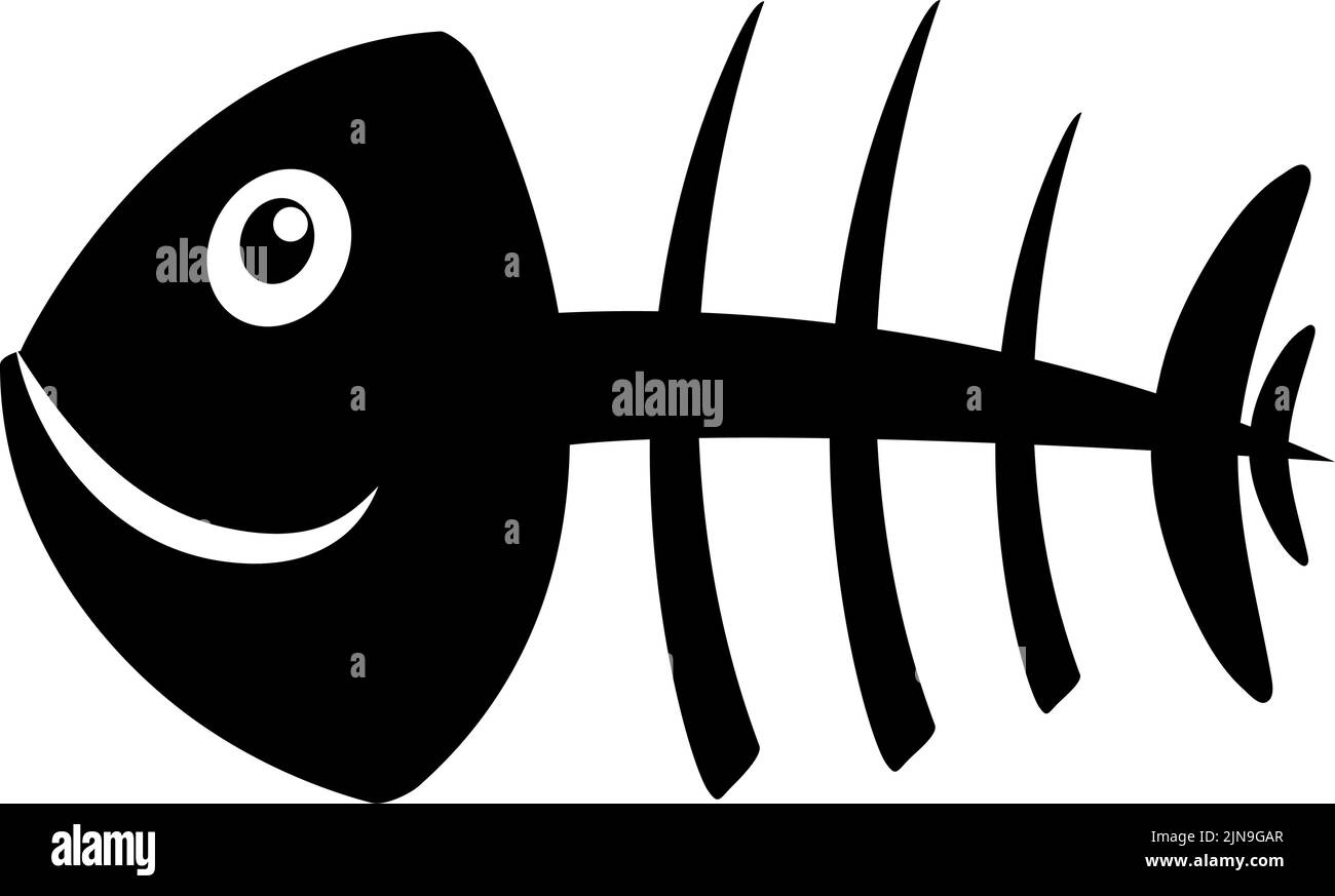 sign bone fish. vector illustrator Stock Vector