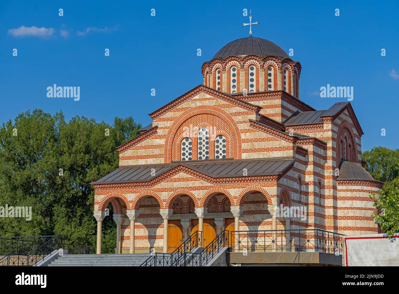Orthodox Church Saint Basil of Ostrog in Nis Stock Photo