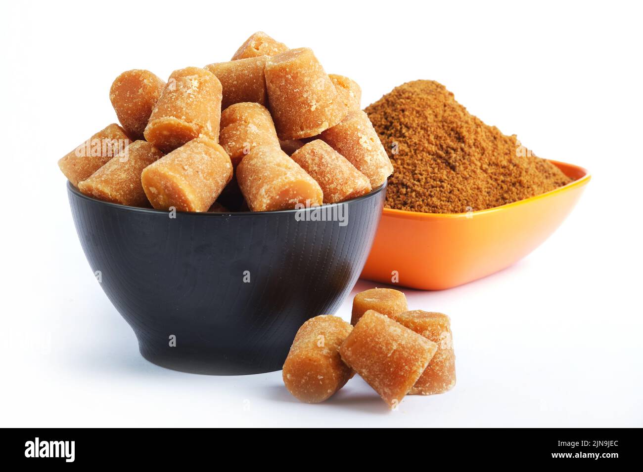 Organic Gur or Jaggery Powder and cubes, Jaggery is used as an ...