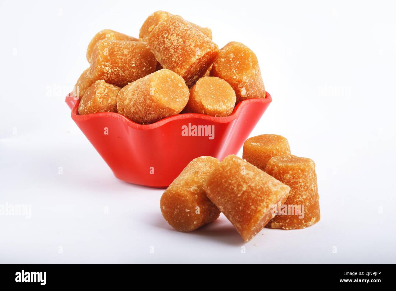 Organic Gur or Jaggery Powder and cubes, Jaggery is used as an ...