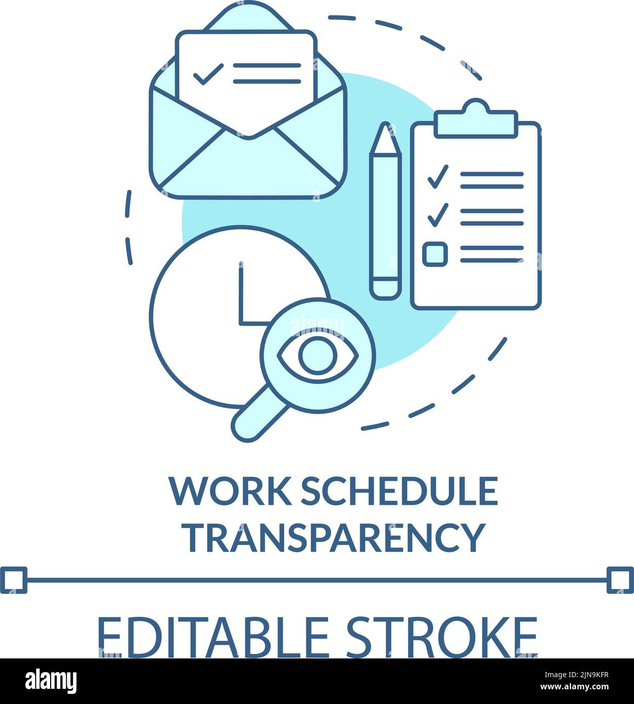 work-schedule-transparency-turquoise-concept-icon-stock-vector-image