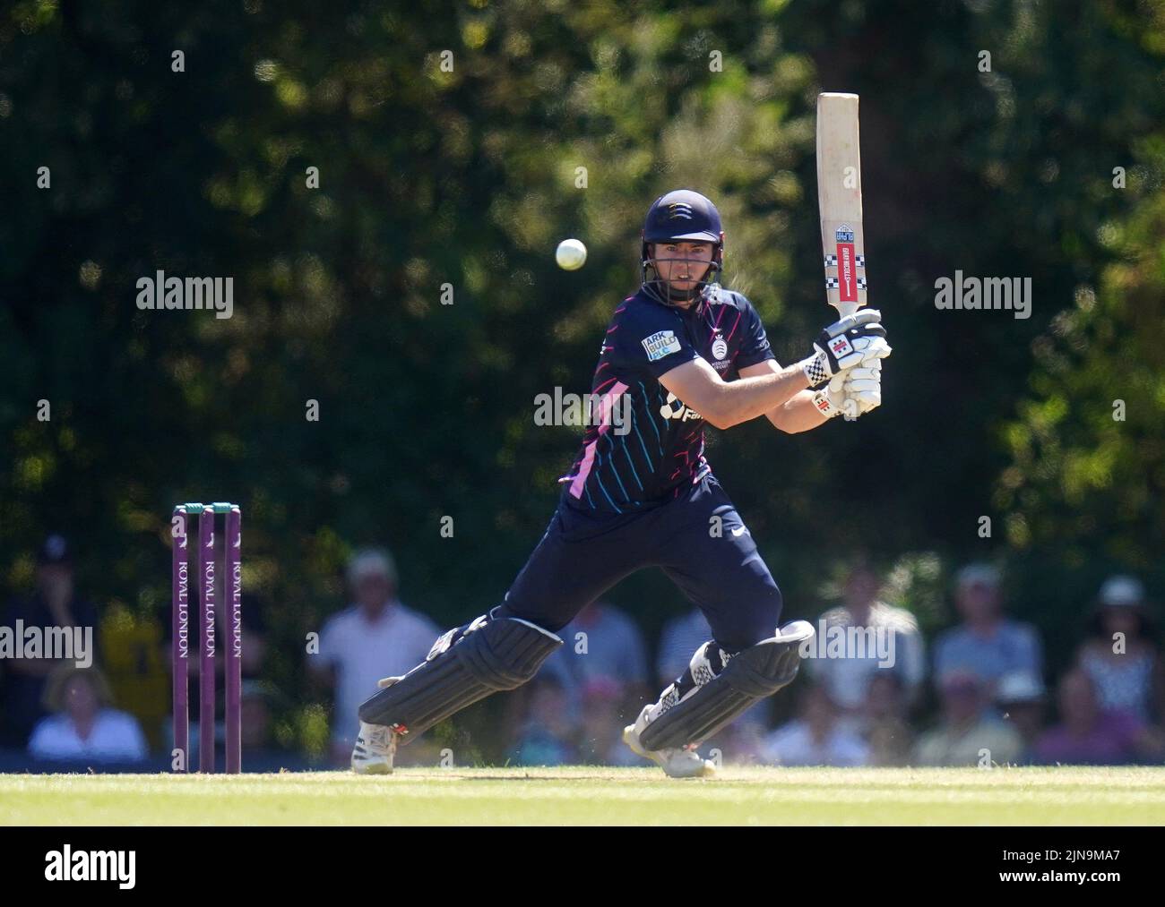 Middlesex's Martin Anderson during Royal London One-Day Cup Group A match at Radlett Cricket Club, Hertfordshire. Picture date: Wednesday August 10, 2022. Stock Photo