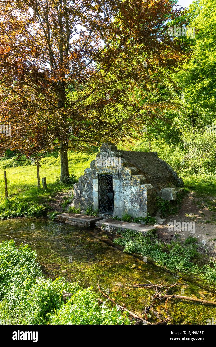 France, Eure, Lisors, place called Les Fosses Gloriette, Sainte Catherine fountain chapel on the edge of Lyons la Foret forest // France, Eure (27), L Stock Photo