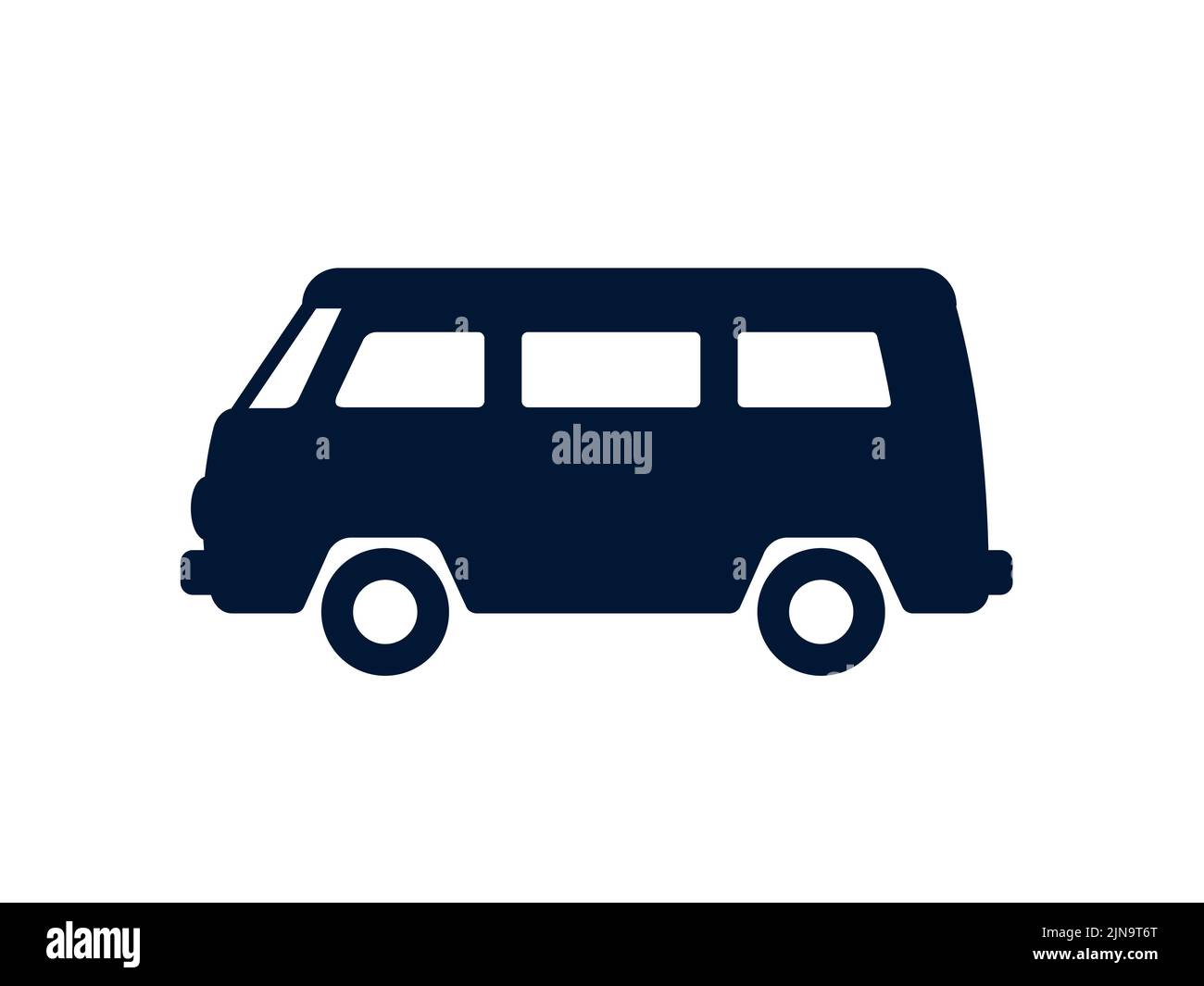 Classic vintage van icon isolated on white background vector