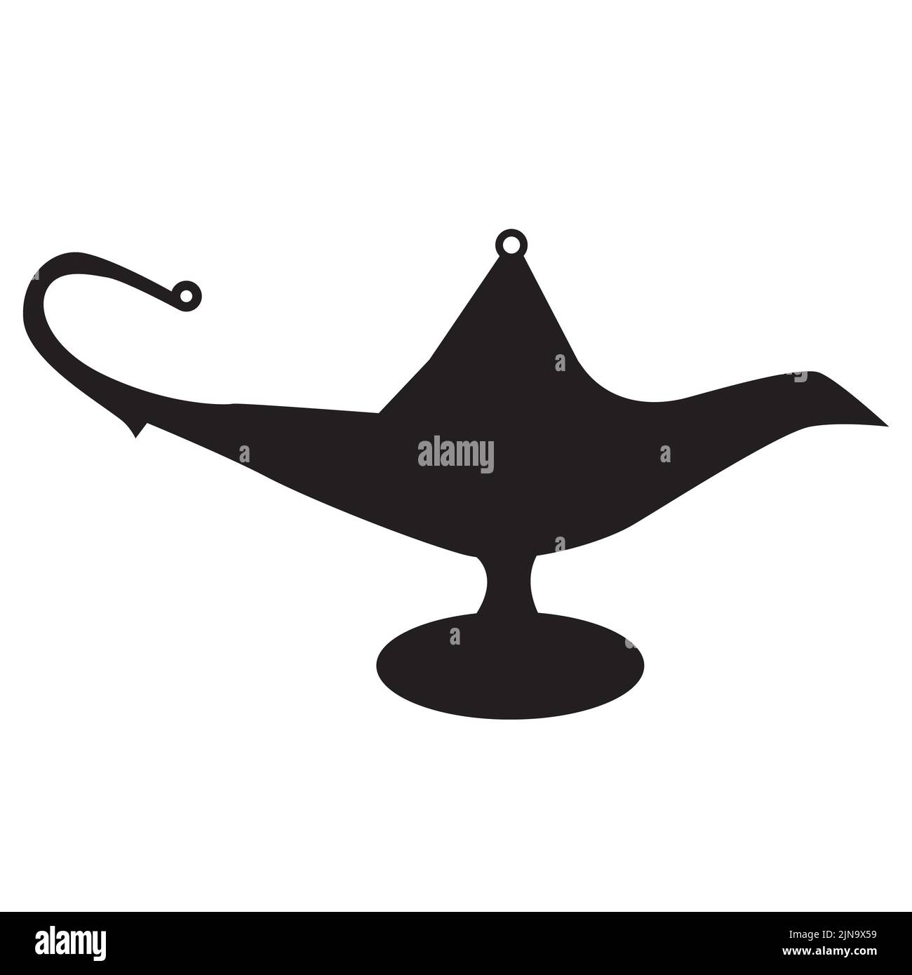 magic oil lamp icon on white background. magic lamp logo. flat style ...