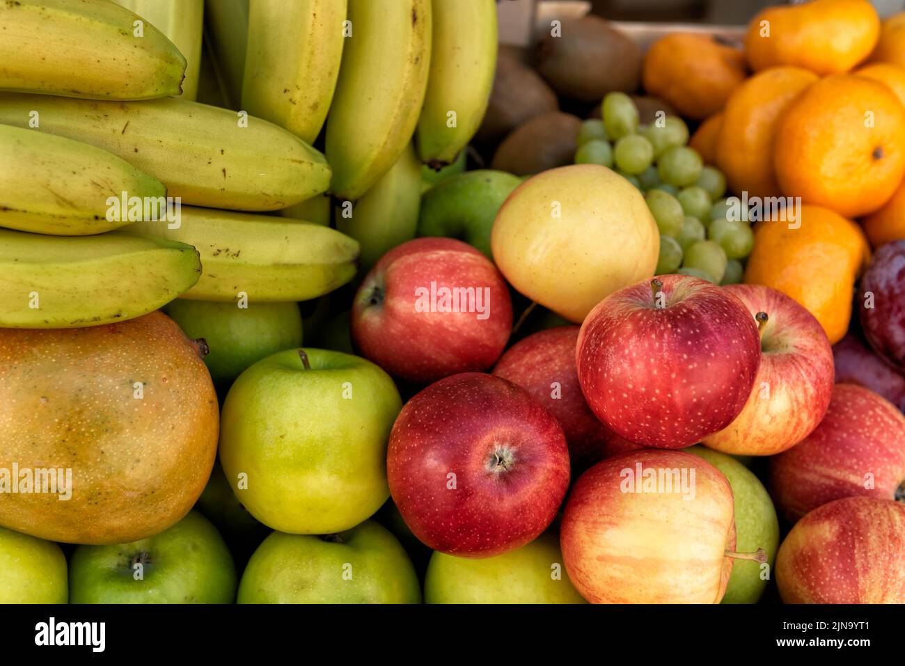 Crate of fresh fruits Stock Photo Alamy