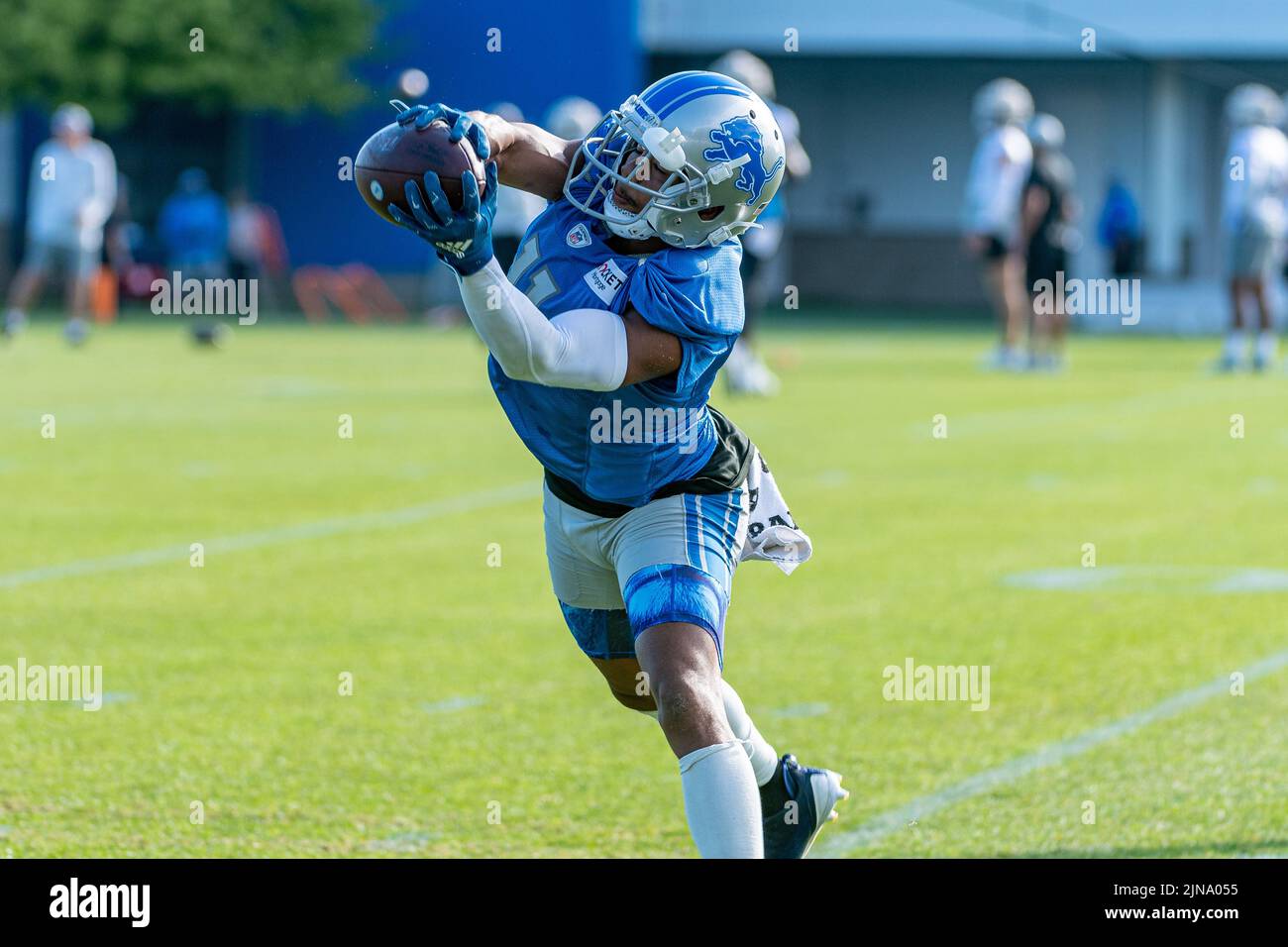 Kalif Raymond Detroit Lions Youth Name & Number Logo T-Shirt - Ash