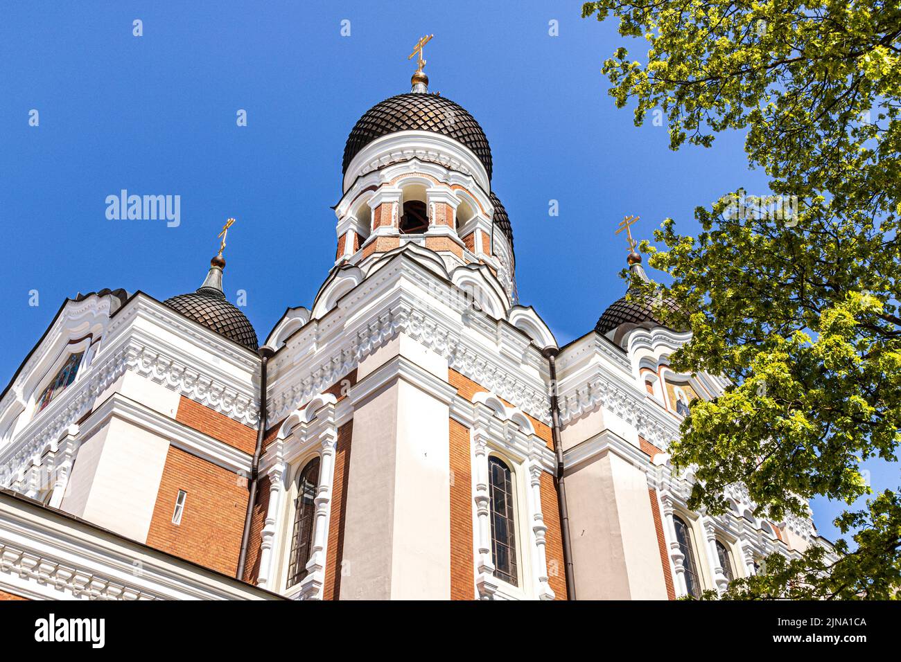 Alexander Nevsky Cathedral on Toompea Hill in the Old Town of Tallinn the capital city of Estonia Stock Photo