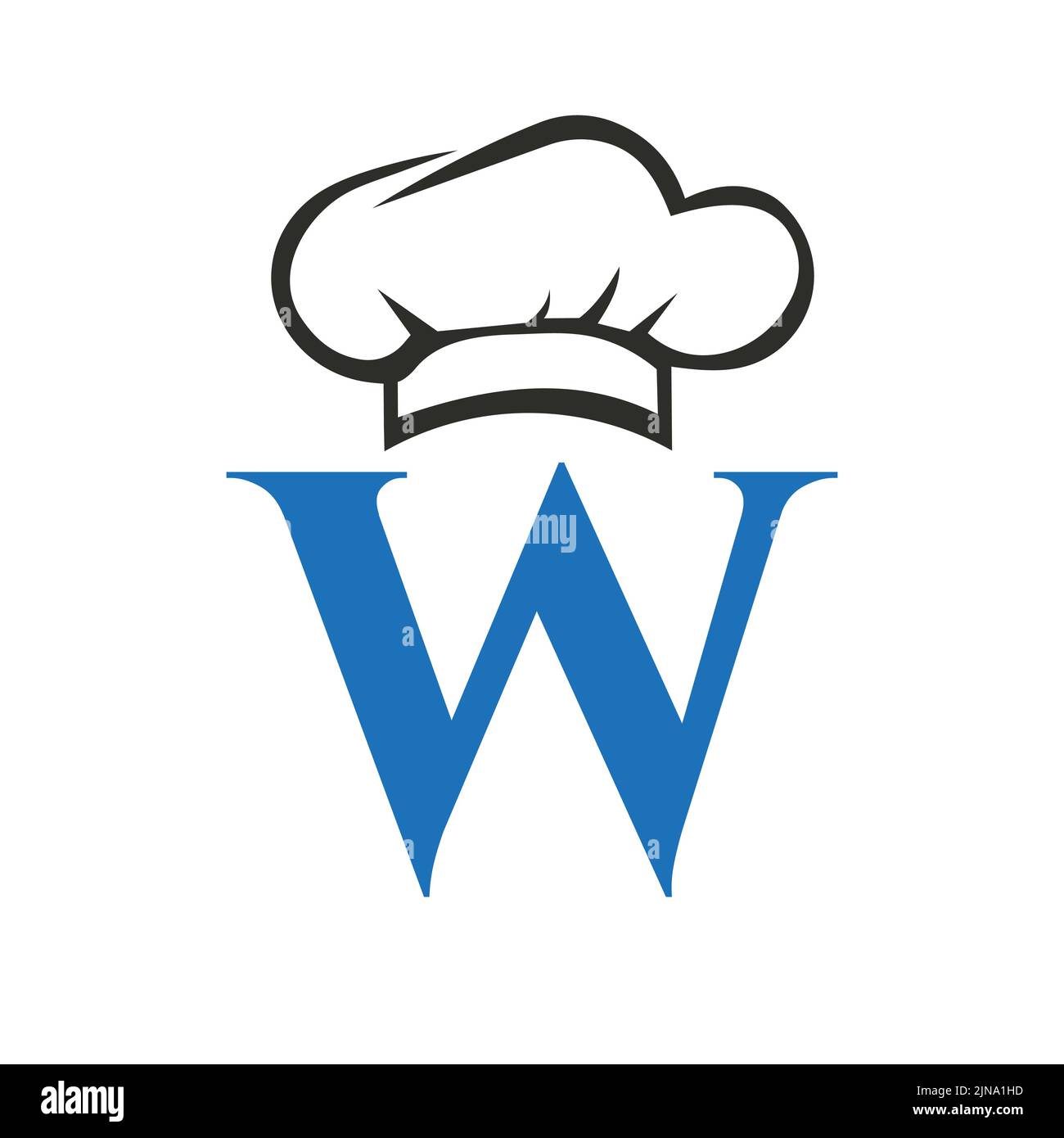 Letter W Restaurant Logo Concept with Chef Hat Vector Template ...