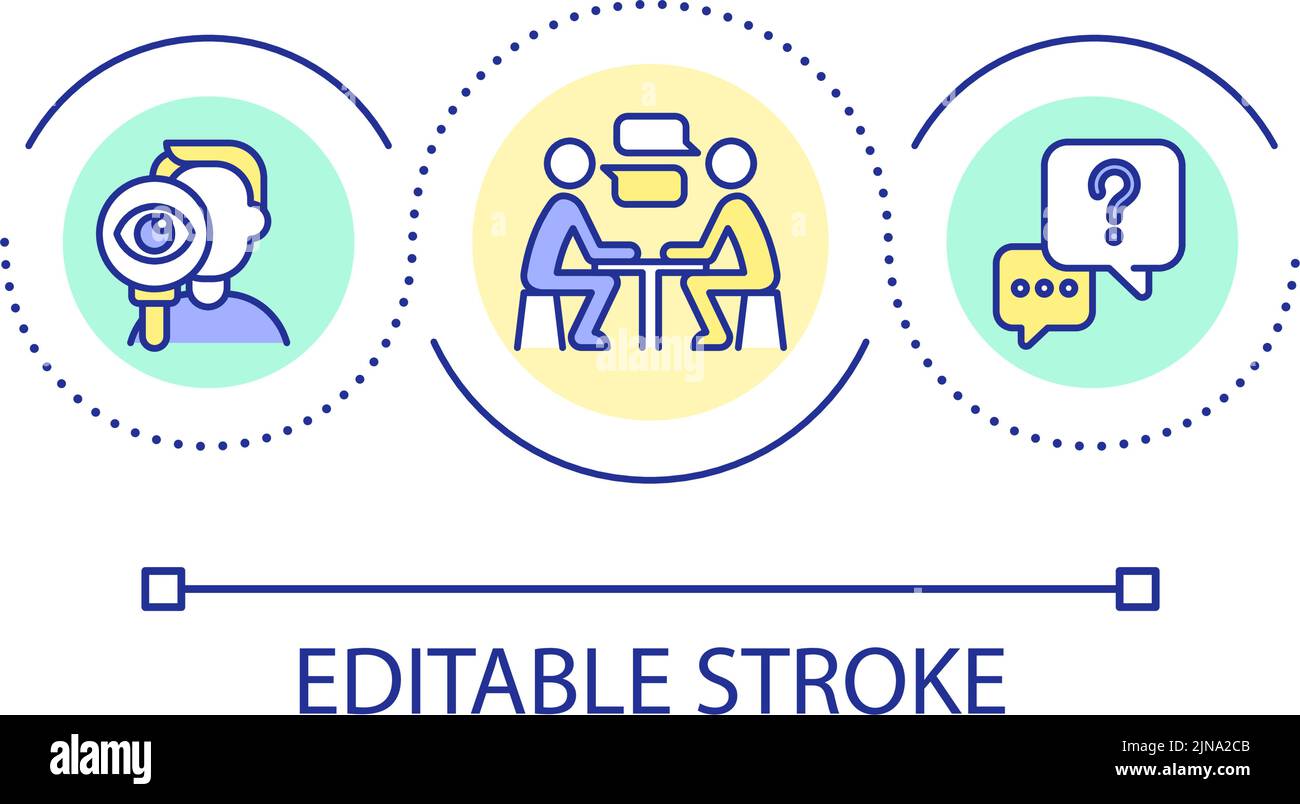 Job Interview Loop Concept Icon Stock Vector Image Art Alamy Job Interview Loop Concept Icon Stock Vector Image Art Alamy