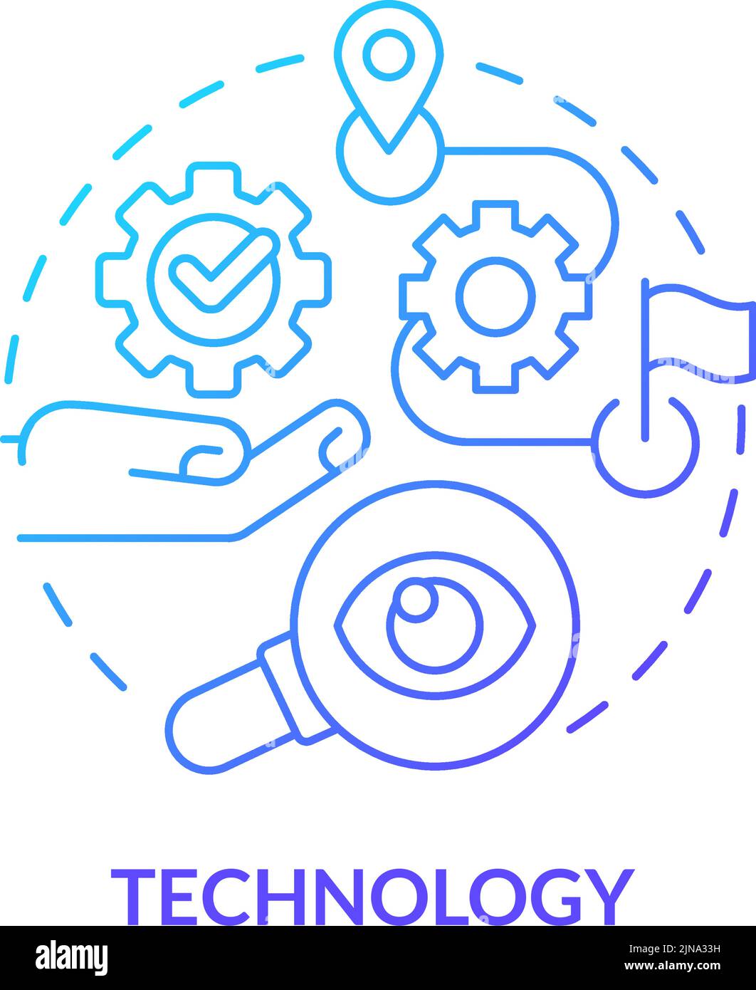 Technology blue gradient concept icon Stock Vector Image & Art - Alamy