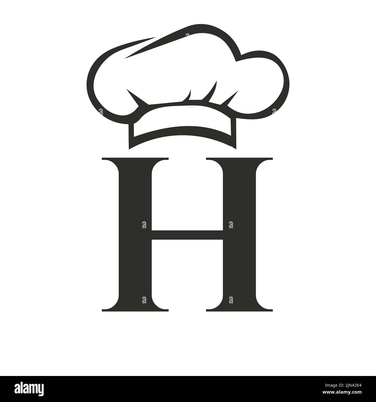 Letter H Restaurant Logo Concept with Chef Hat Vector Template ...
