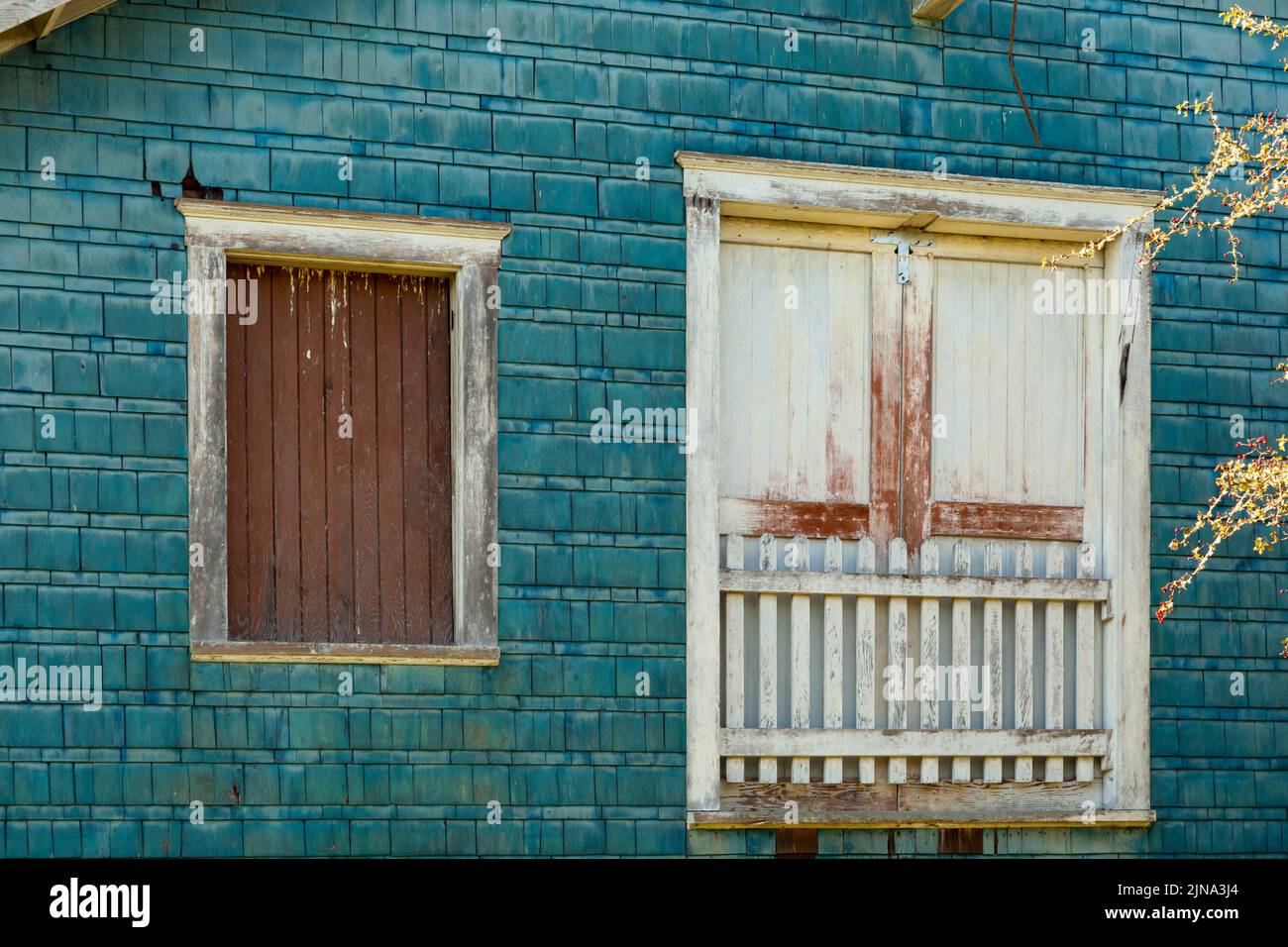 WA21881-00...WASHINGTON - A closed building at Fort Steilacoom park. Stock Photo