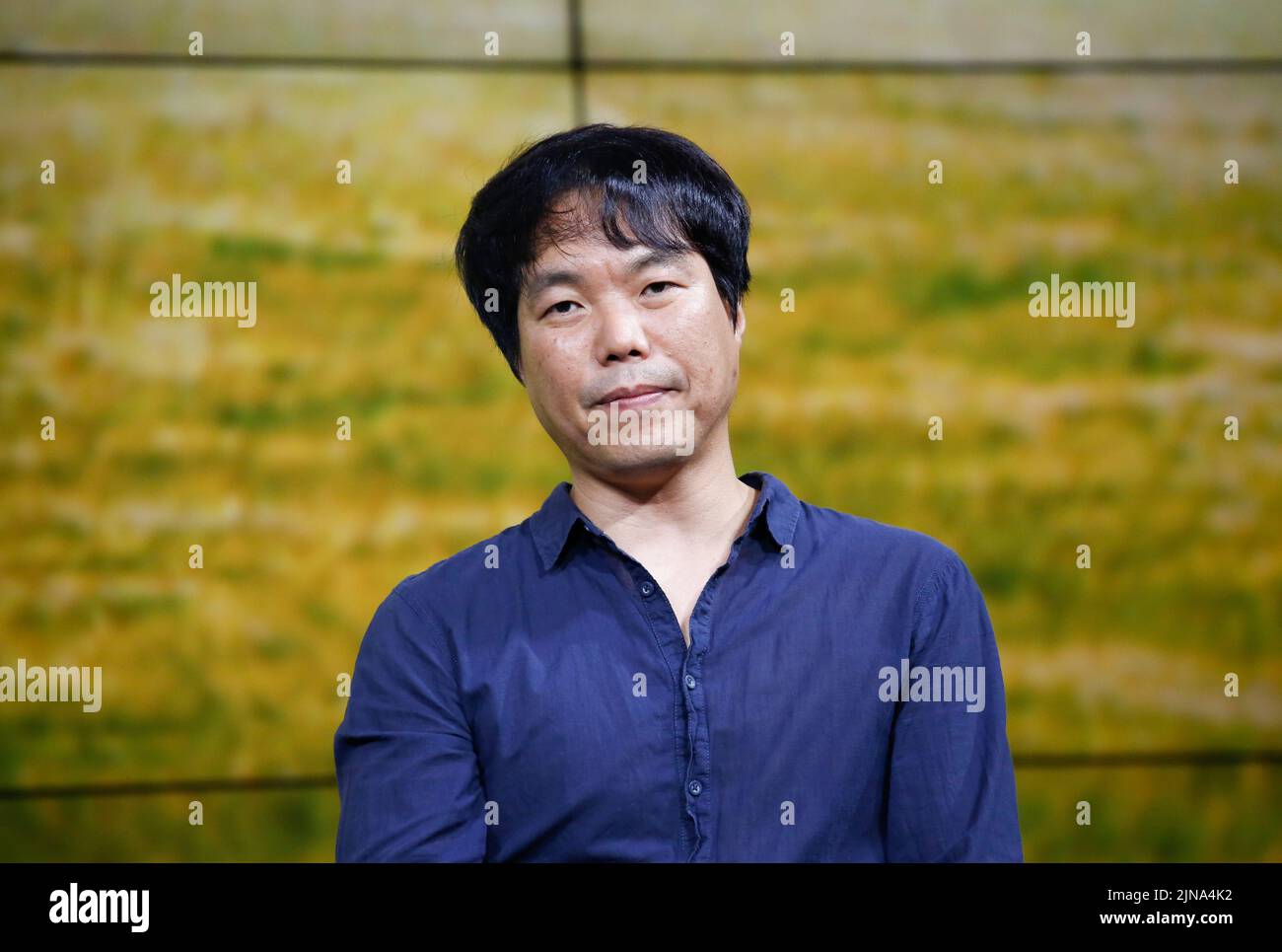 Kim Jin-Woo, August 9, 2022 : South Korean director Kim Jin-Woo attends a production press conference for upcoming Netflix original series 'A Model Family' in Seoul, South Korea. Credit: Lee Jae-Won/AFLO/Alamy Live News Stock Photo
