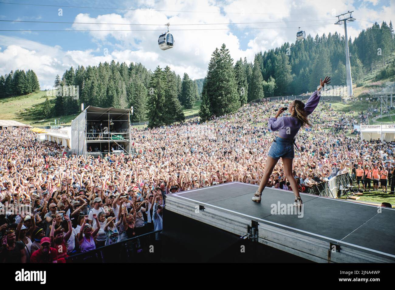Flumserberg, Switzerland. 31st, July 2022. The Swiss schlager singer ...