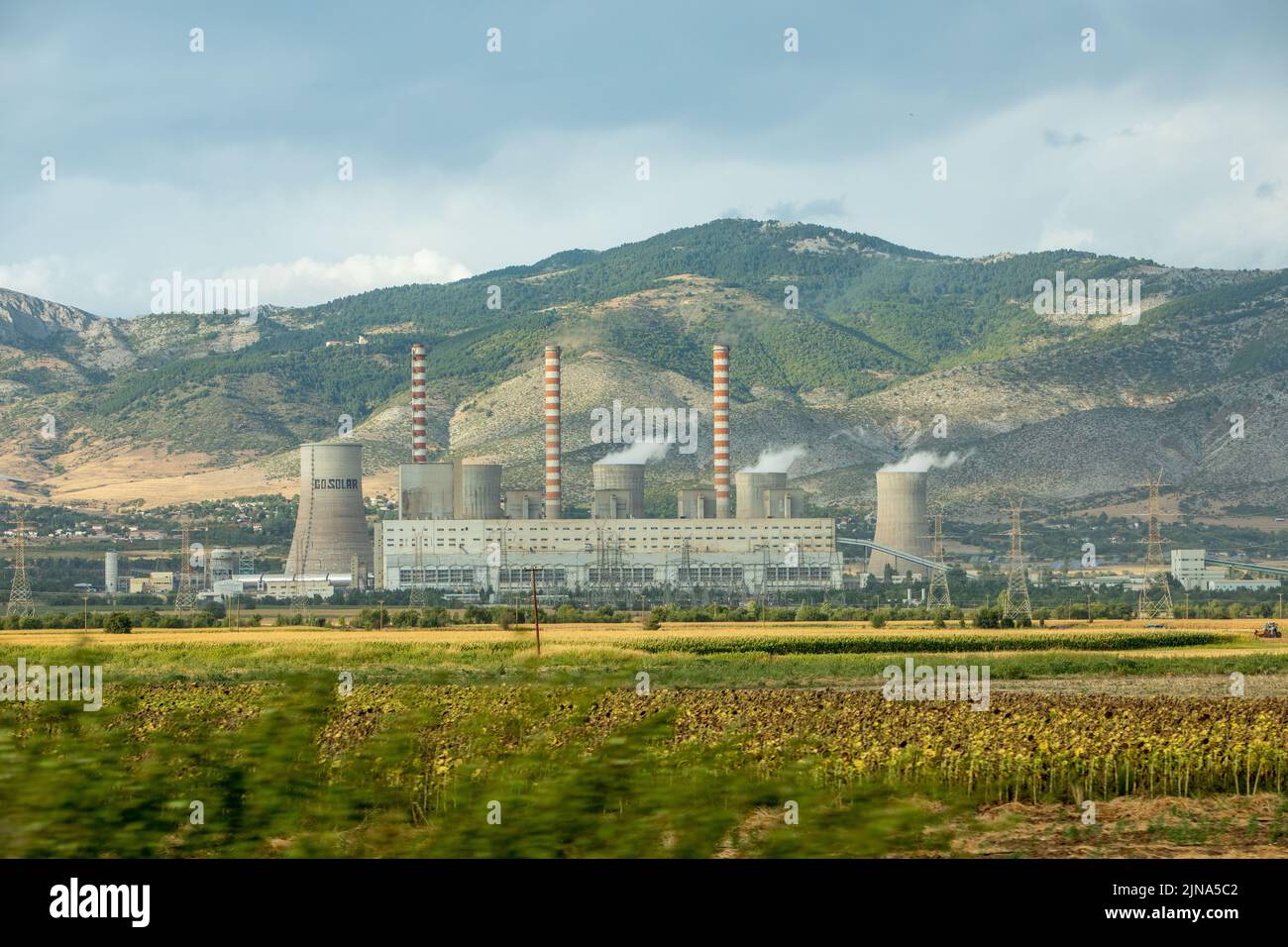 greece atomic electricity station Stock Photo Alamy