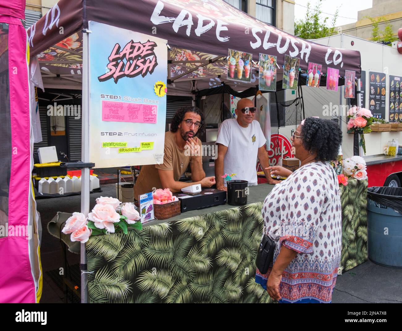 Food Vendors At Smorgusburg LA Food Carts Food Trucks Vendor Booths Downtown Los Angeles