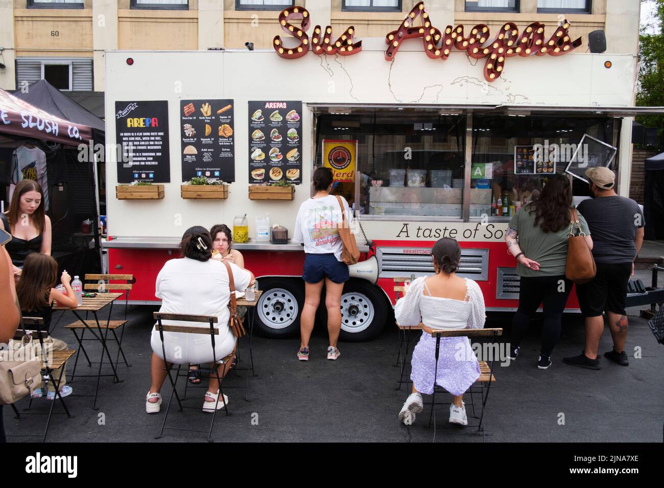 Food vendors at LA, food carts, food trucks, vendor booths