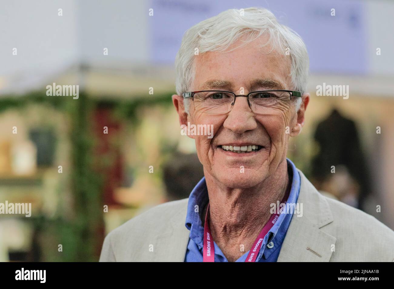 Paul O'Grady, MBE, TV presenter and broadcaster, at Chelsea Flower Show