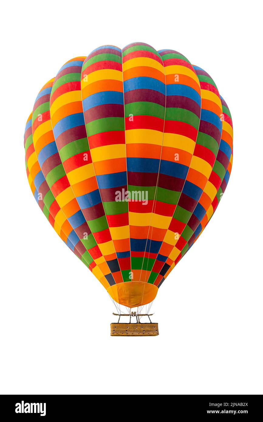 multi color hot air balloon isolated on white background Stock Photo ...
