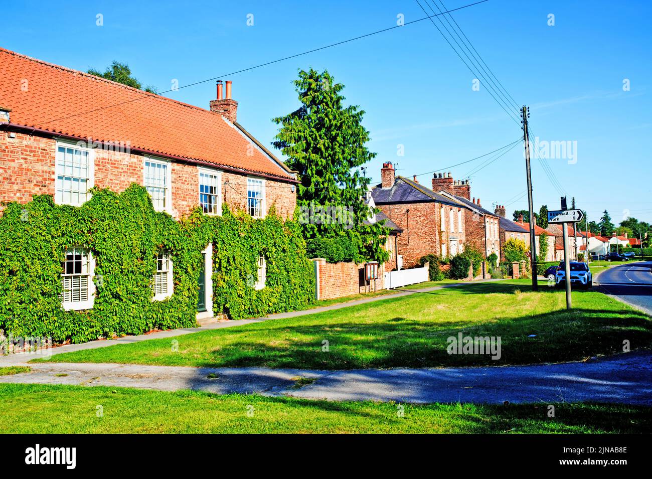 Period Houses, Flaxton, North Yorkshire, England Stock Photo Alamy