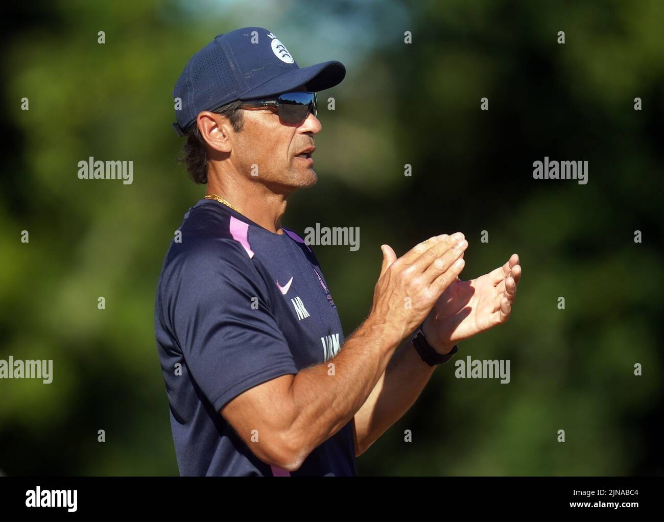 Middlesex's Coach Mark Ramprakash during Royal London One-Day Cup Group A match at Radlett Cricket Club, Hertfordshire. Picture date: Wednesday August 10, 2022. Stock Photo