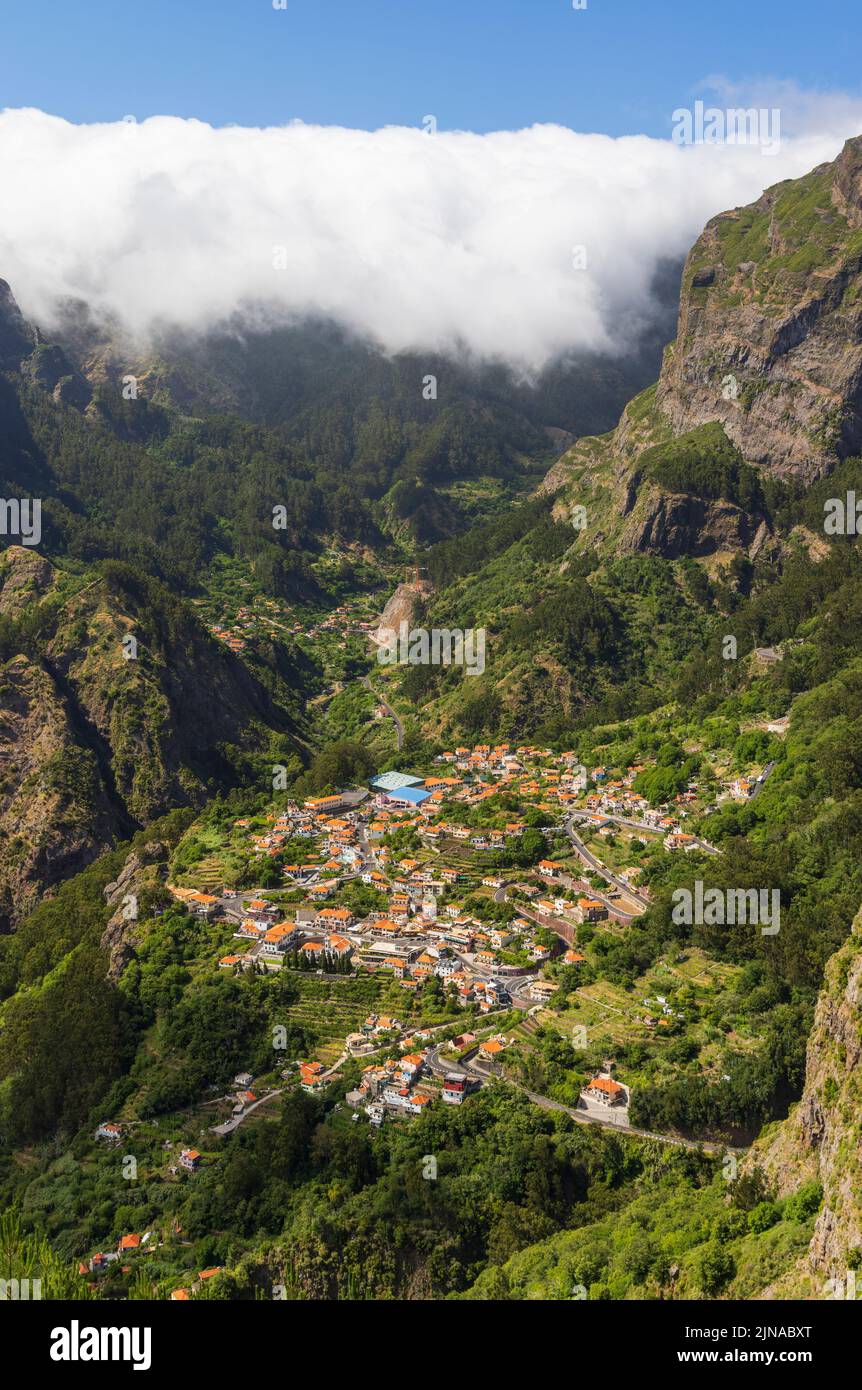 Miradouro Eira do Serrado (Valley of the Nuns), Madeira, Poretugal Stock Photo