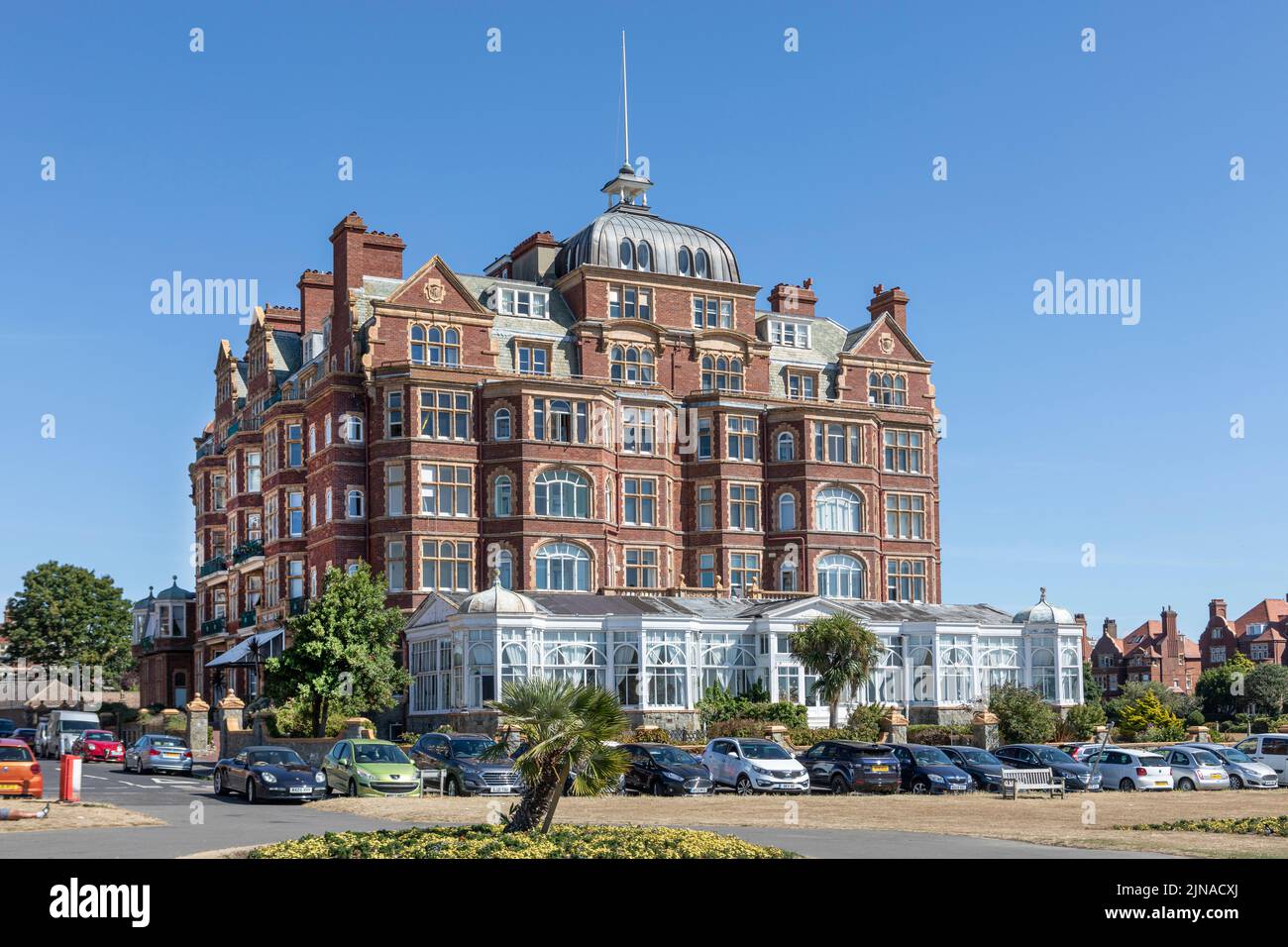 The Grand Hotel on The Leas, Folkestone, Kent. Stock Photo