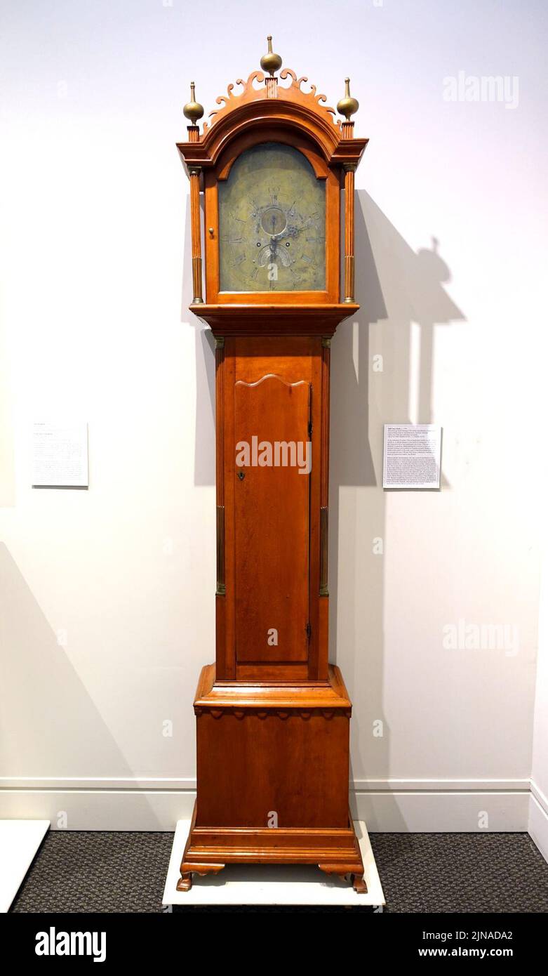 Tall case clock, movement by Daniel Burnap (1759 Stock Photo Alamy