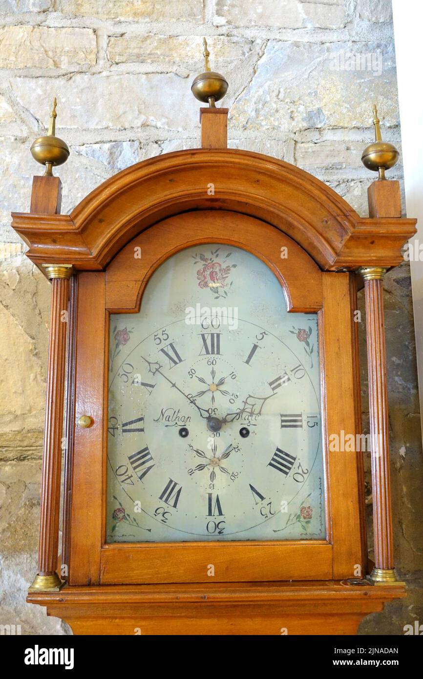 Tall case clock, movement by Nathan Hale (1771 Stock Photo Alamy